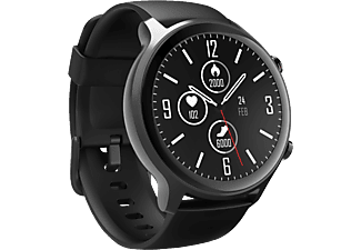 HAMA Fit Watch 6910 - Smartwatch (Armband Länge max./min. 12 cm/9.6 cm, Armband Breite: 2.2 cm, TPU, Schwarz/Dunkelgrau)