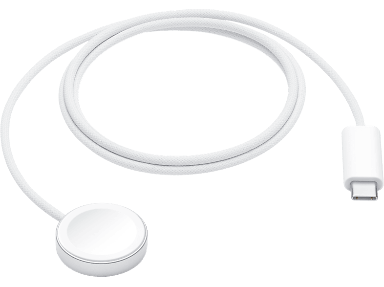 APPLE Watch - Magnetisches Schnellladegerät auf USB‑C Kabel (Weiss)