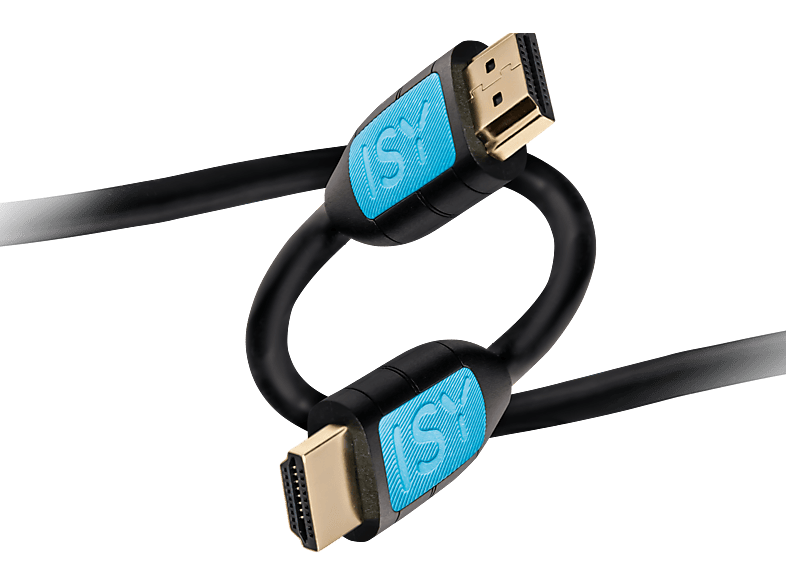 ISY IHD-1500 - High-Speed 4K HDMI Kabel mit Ethernet (Schwarz/Blau)