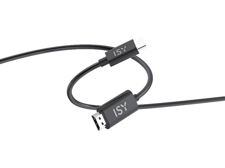 ISY 4K High Speed HDMI Kabel mit Ethernet, Schwarz