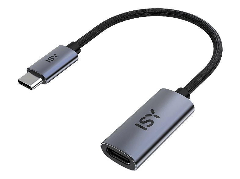 ISY IAD 1035 USB-C auf HDMI 2.1 Adapter, Silber/Schwarz