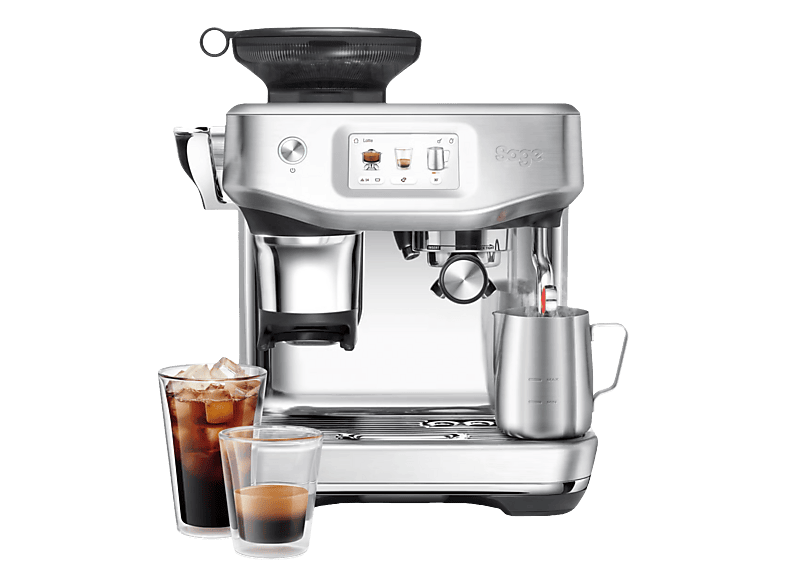 SAGE the Barista Touch™ Impress Cold Brew Espressomaschine Gebürstetes Edelstahlgrau