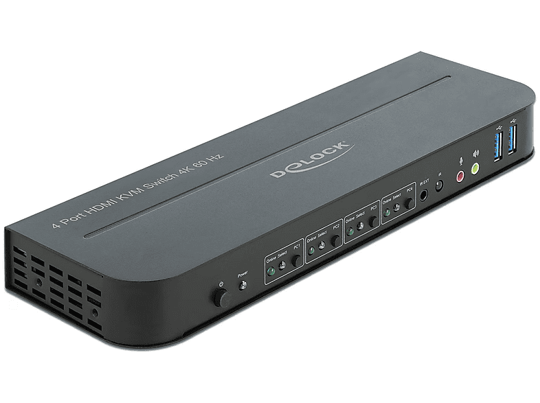 DELOCK 4 Port HDMI 4k 60Hz, Schwarz