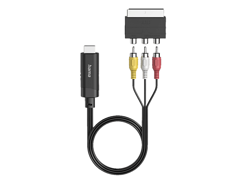 HAMA 205775 AV-Konverter, Scart&RCA/HDMI, Schwarz
