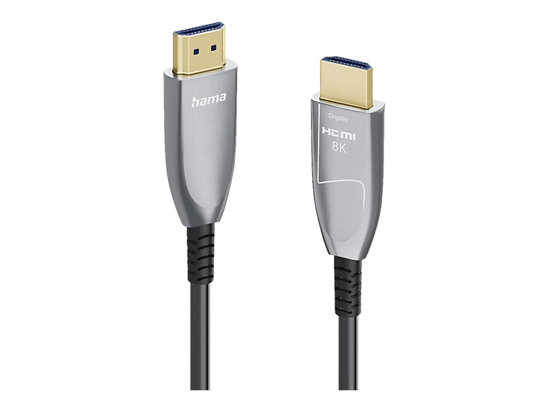 HAMA 202037 Ultra High Speed HDMI-Kabel, Silber/Schwarz