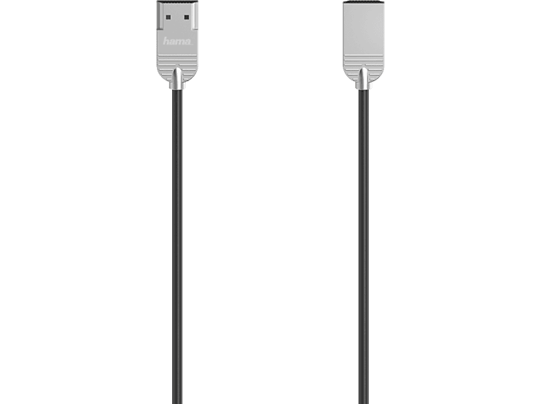 HAMA 205021 ULTRA-SLIM CABLE - HDMI-Kabel (Grau/Schwarz)