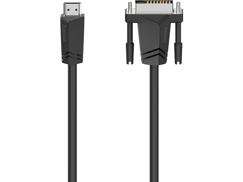 HAMA 205018 HDMI/DVI/D M/M 1.5M - HDMI/DVI-Kabel (Schwarz)