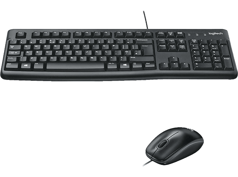 LOGITECH MK120 DESKTOP, Tastatur & Maus, Kabel, Schwarz