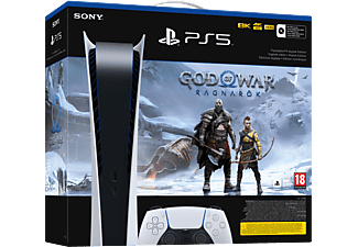 PlayStation 5 Digital Edition + God of War Ragnarök Bundle - Spielekonsole - Weiss/Schwarz