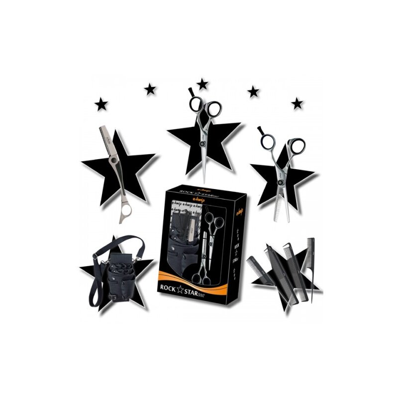 HS Schere e-kwip Rockstarter Offset HS 5,5',Modellier5,5'40,4Kämme,Messer,Tasche