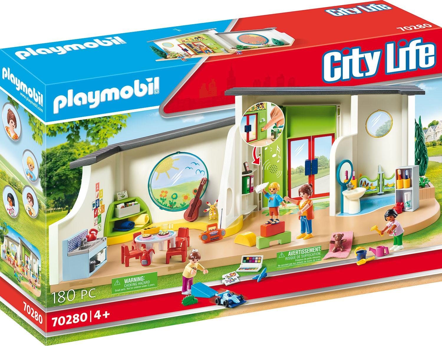 Playmobil® Konstruktions-Spielset »KiTa Regenbogen (70280), City Life«, (180 St.), Made in Germany