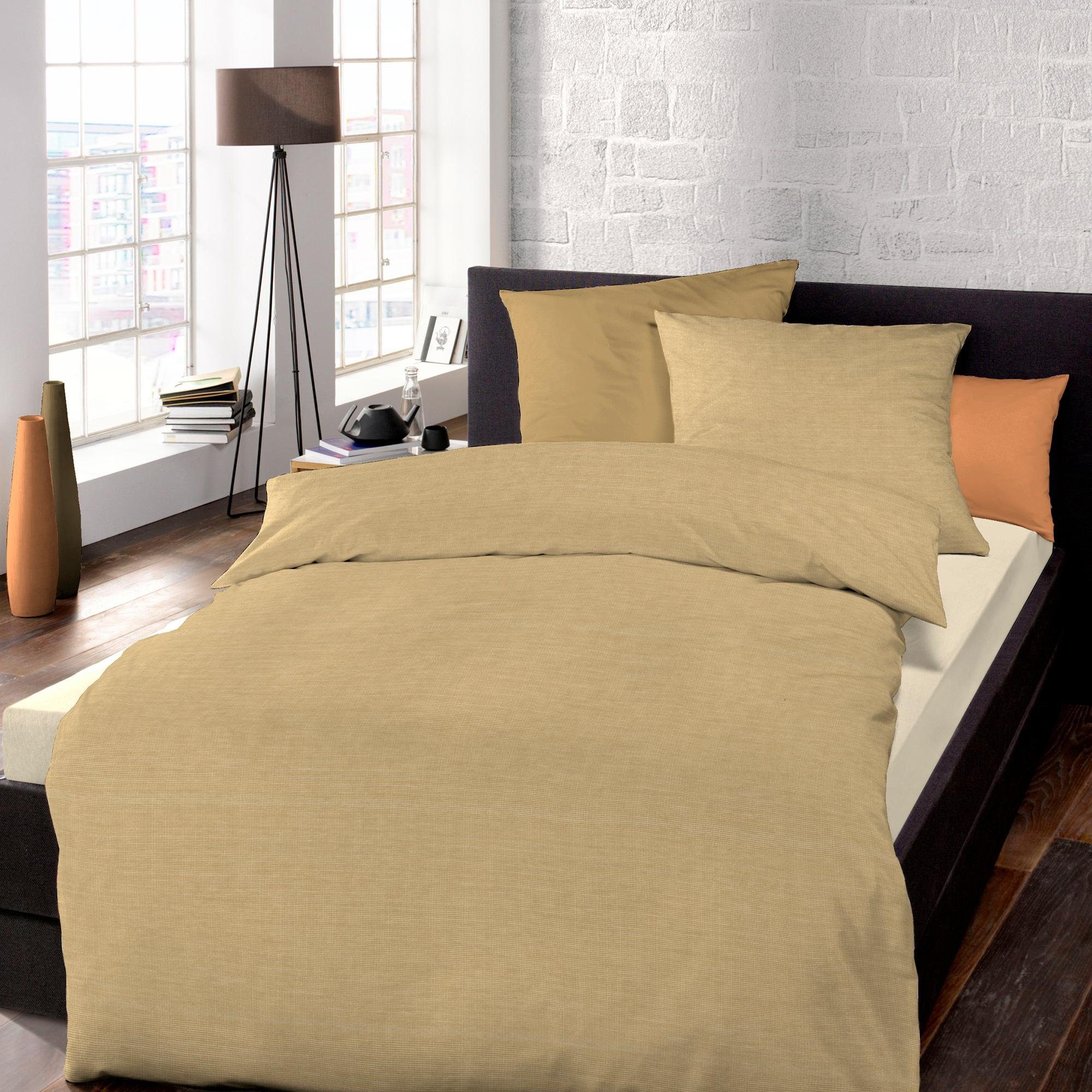 Schlafgut Bettwäsche »Mako-Satin in Gr. 135x200 oder 155x220 cm«, (2 tlg.), Bettwäsche aus Baumwolle, elegante Bettwäsche mit seidigem Glanz