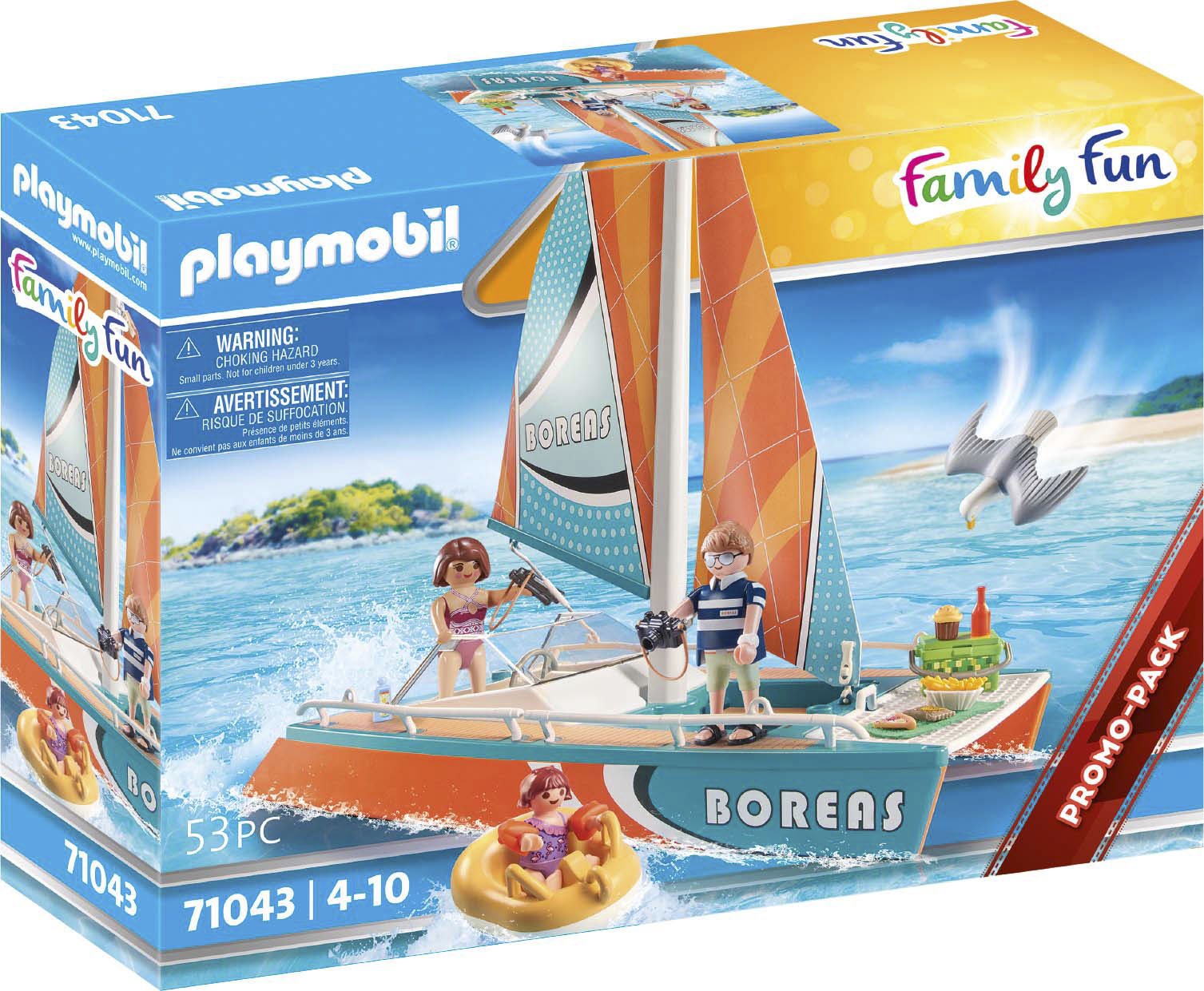Playmobil® Konstruktions-Spielset »Katamaran (71043), Family Fun«, (53 St.), Made in Europe