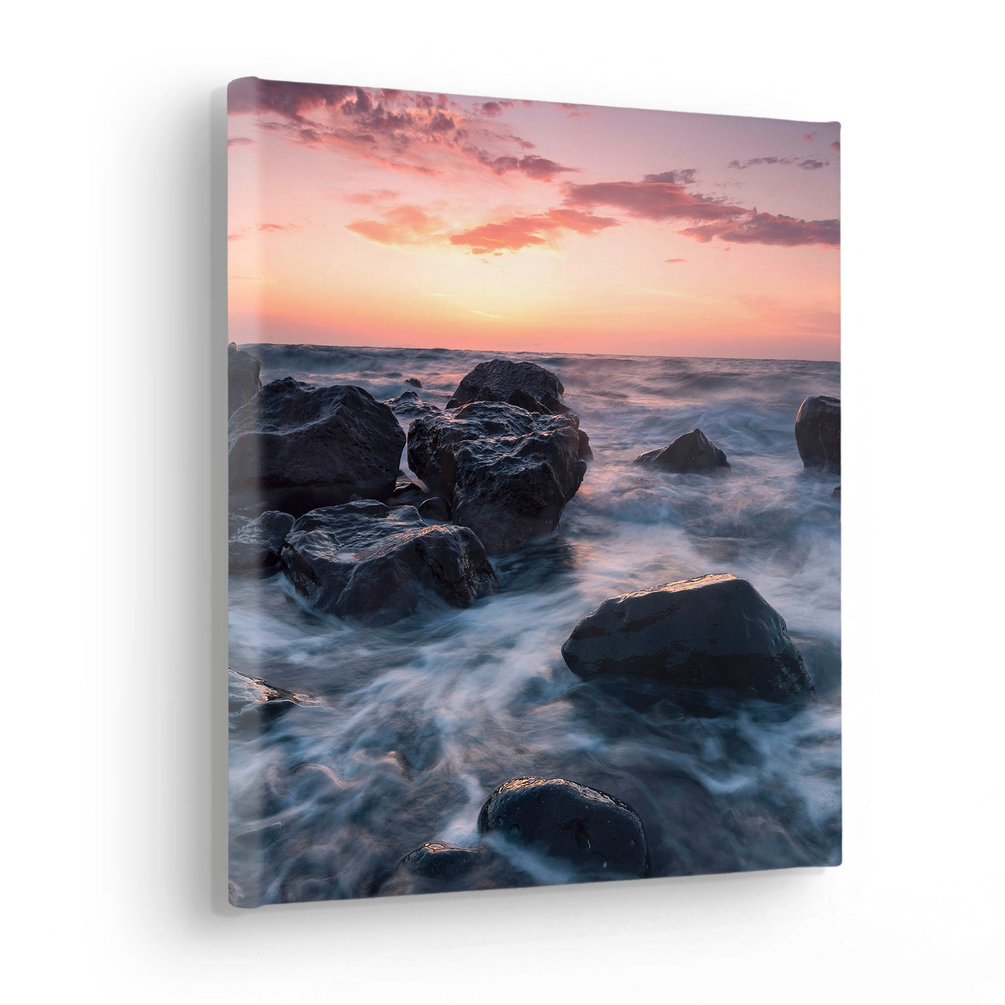 Komar Leinwandbild »Keilrahmenbild - Calm Current - Grösse 30 x 30 cm«, Baum-Blätter-Natur-Berge-Blumen-Foto-Jahreszeiten-Landschaft-Meer-Strand-Palmen, (Packung, 1 St.), Deutsches Qualitätsvlies (155 g/m²)