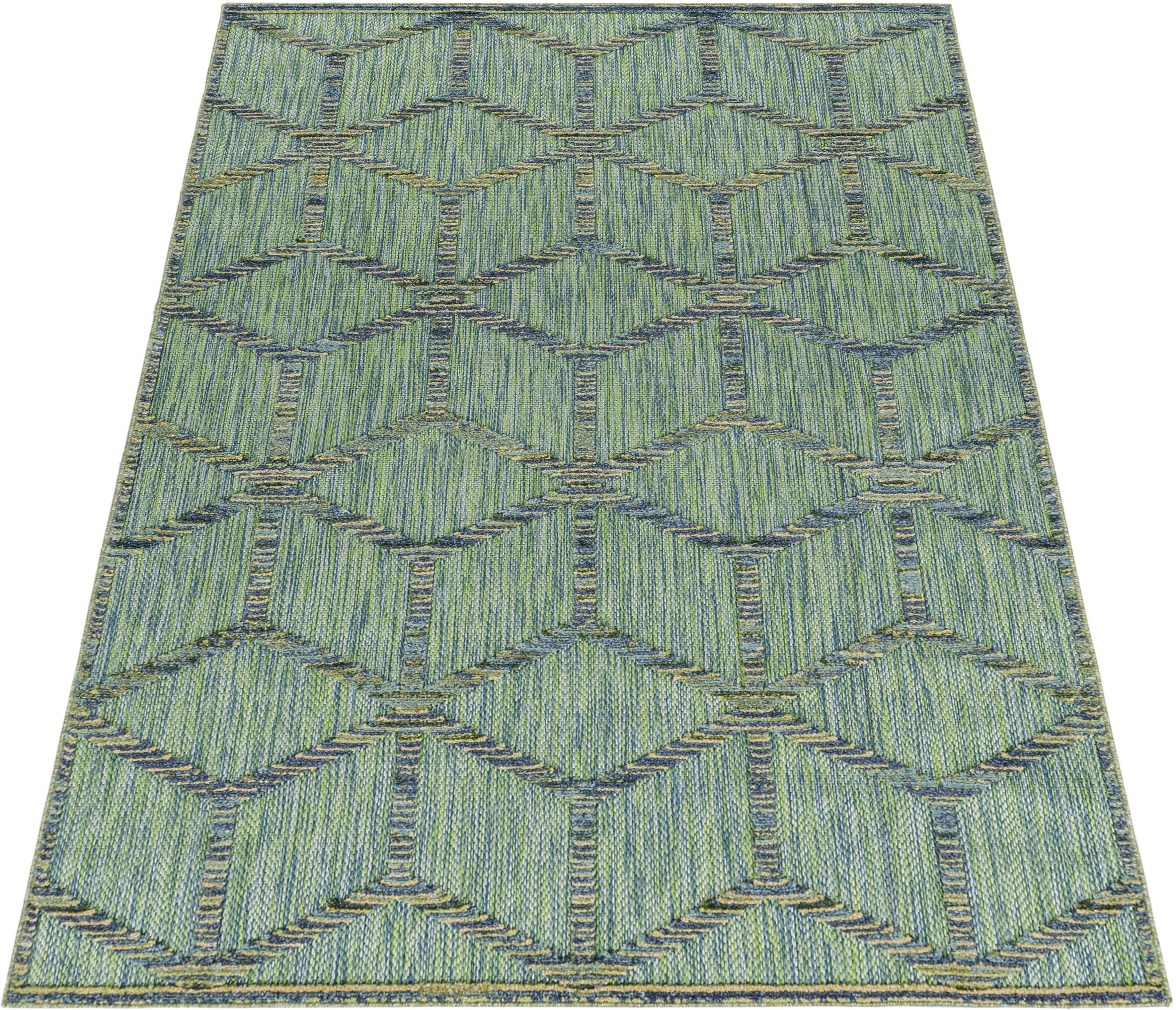 Ayyildiz Teppiche Teppich »BAHAMA 5151,AYYILDIZ TEPPICHE,BAHA«, rechteckig, Flachflor mit Hoch-Tief-Struktur, In-und Outdoor geeignet