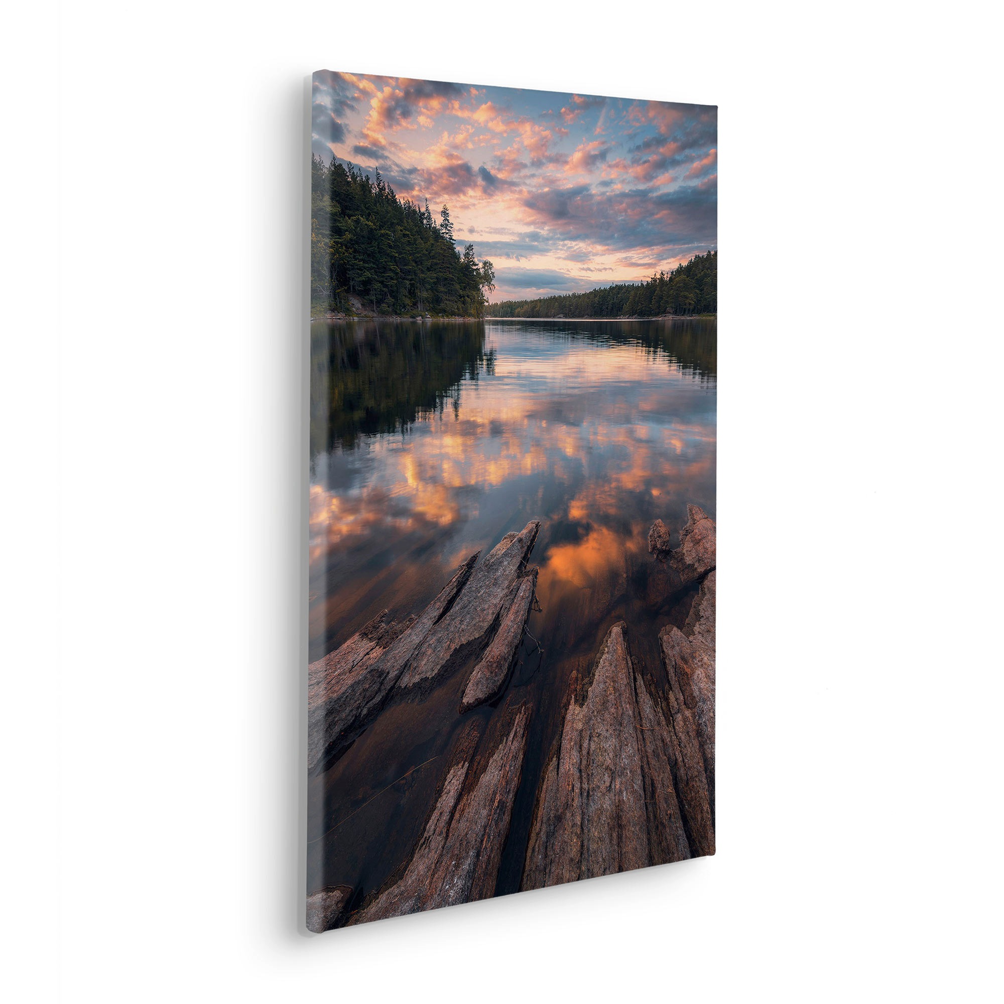 Komar Leinwandbild »Keilrahmenbild - Swedish Structures - Grösse 40 x 60 cm«, Baum-Blätter-Natur-Berge-Blumen-Foto-Jahreszeiten-Landschaft-Meer-Strand-Palmen, (Packung, 1 St.), Deutsches Qualitätsvlies (155 g/m²)