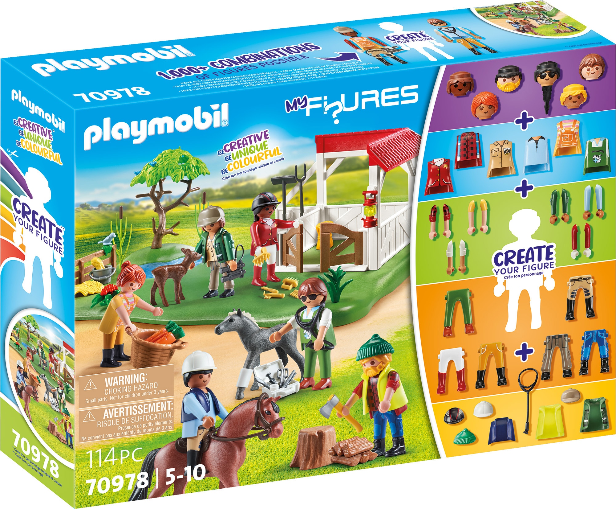 Playmobil® Konstruktions-Spielset »My Figures: Horse Ranch(70978), My Figures«, (114 St.), Made in Europe
