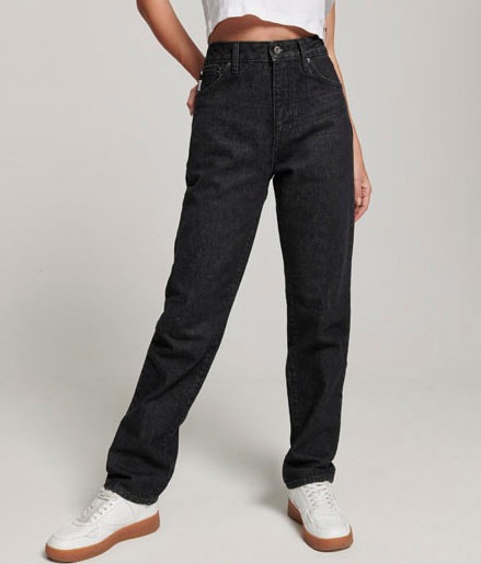 Superdry Straight-Jeans, Vintage-Jeans aus Bio-Baumwolle mit hohem Bund