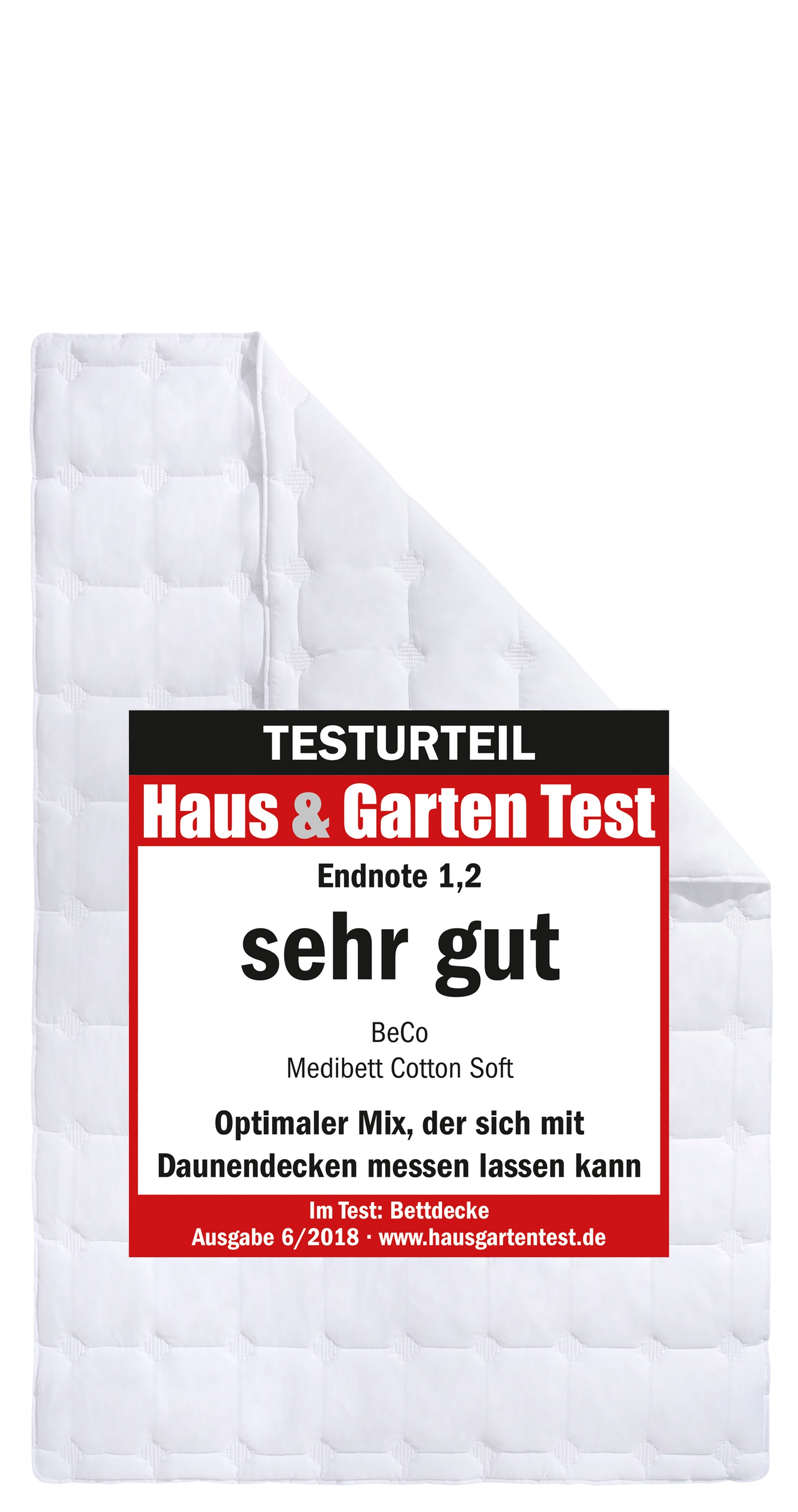 Beco Microfaserbettdecke »Bettdecke Medibett Cotton Soft, in 4 Wärmeklassen erhältlich«, Füllung Polyester, (1 St.), Von Haus & Garten mit Testurteil: 'Sehr gut' bewertet - getestet wurde die Gr. 135x200 cm, Warm