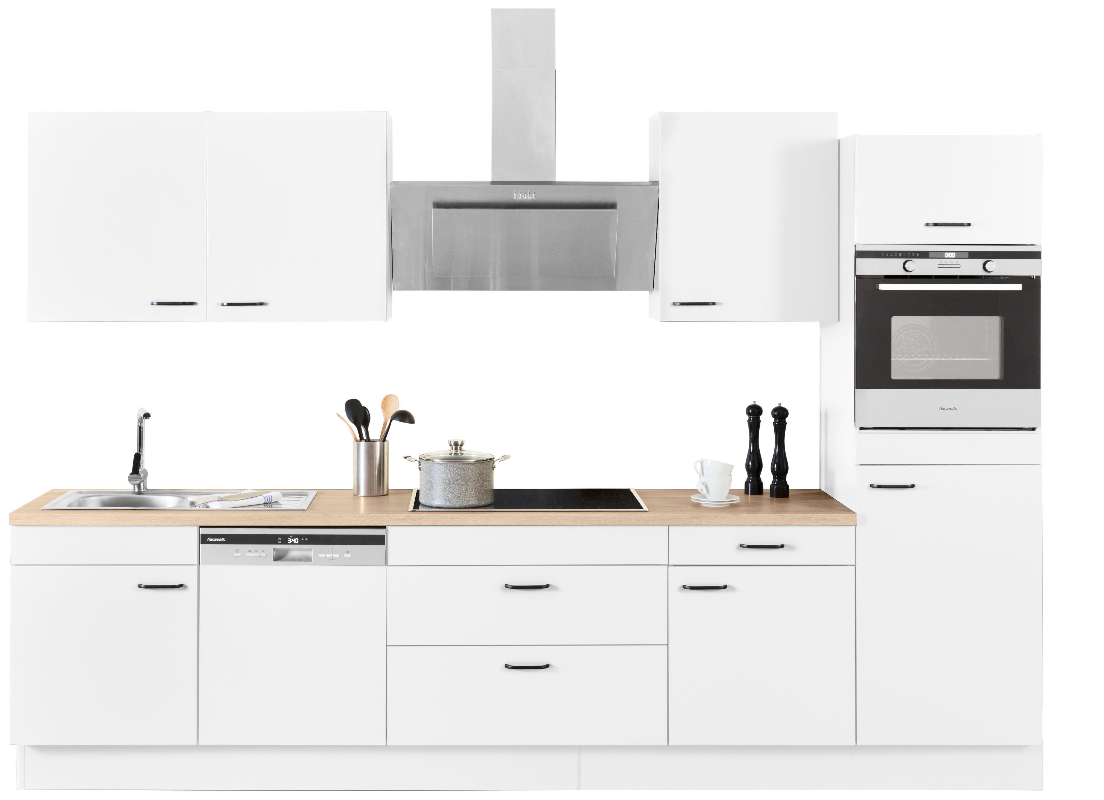 OPTIFIT Küchenzeile »Elga«, Premium-Küche, Soft-Close-Funktion, grossen Vollauszügen, Breite 330 cm