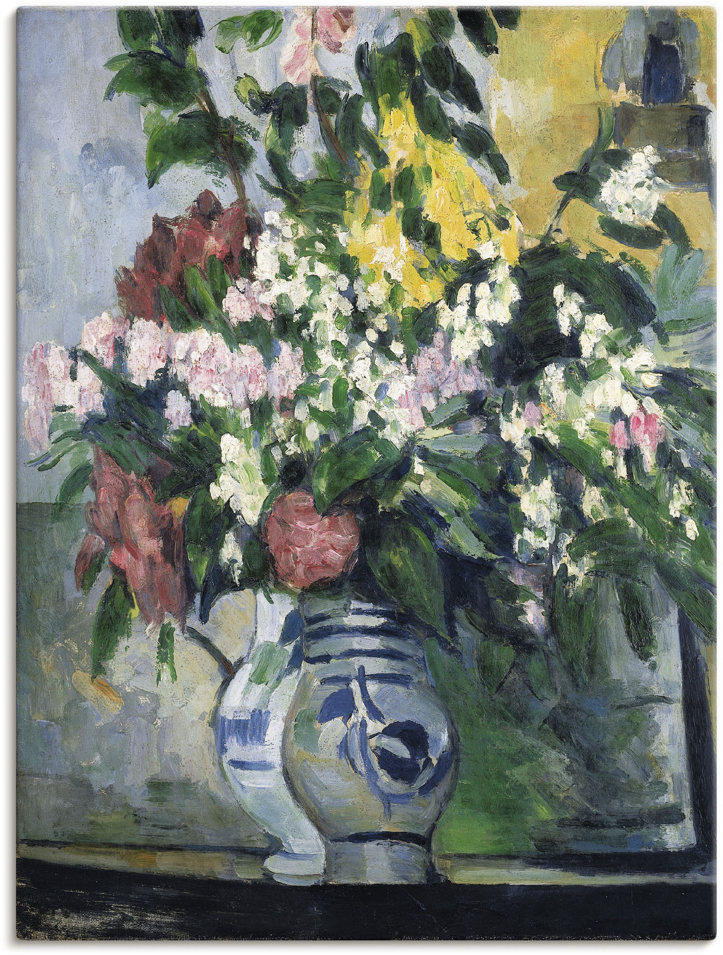Artland Wandbild »Zwei Vasen mit Blumen. Um 1877«, Blumen, (1 St.), als Leinwandbild, Wandaufkleber oder Poster in versch. Grössen