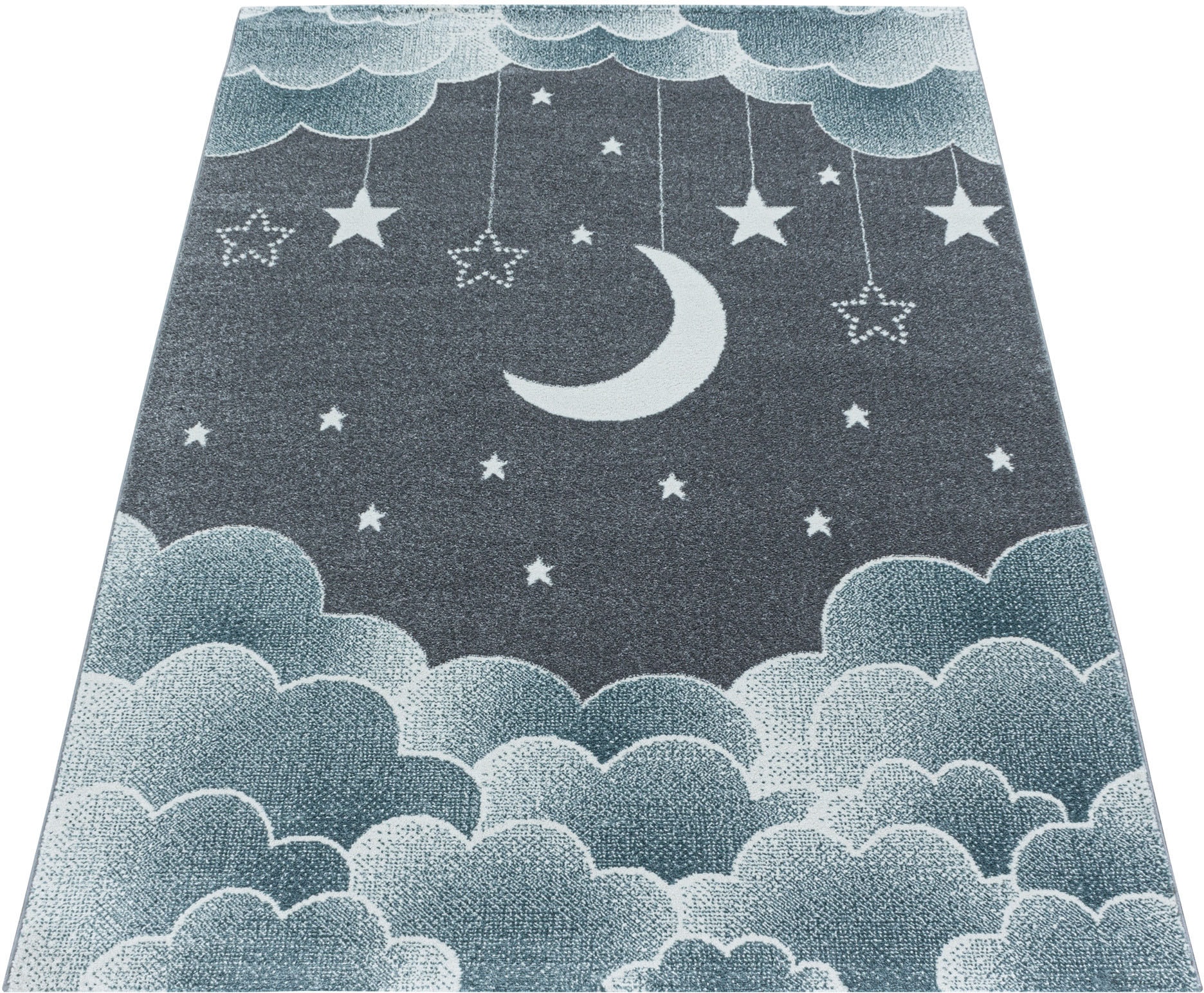 Ayyildiz Teppiche Kinderteppich »FUNNY 2101«, rechteckig, Kinder Mond Sterne Motivteppich