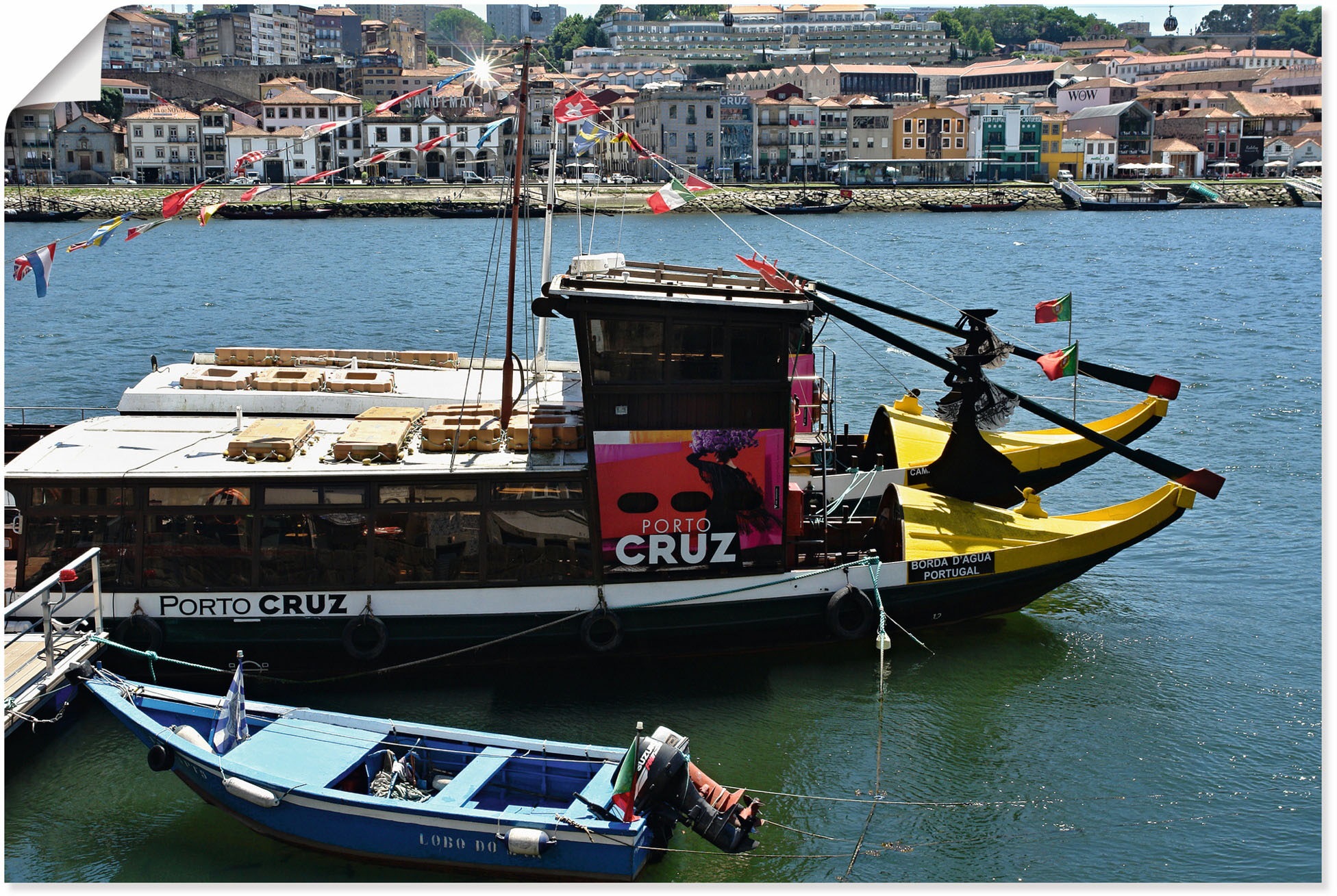Artland Wandbild »Traditionelles Portwein Transportboot«, (1 Stück), in vielen Grössen & Produktarten - Alubild / Outdoorbild für den Aussenbereich, Leinwandbild, Poster, Wandaufkleber / Wandtattoo auch für Badezimmer geeignet