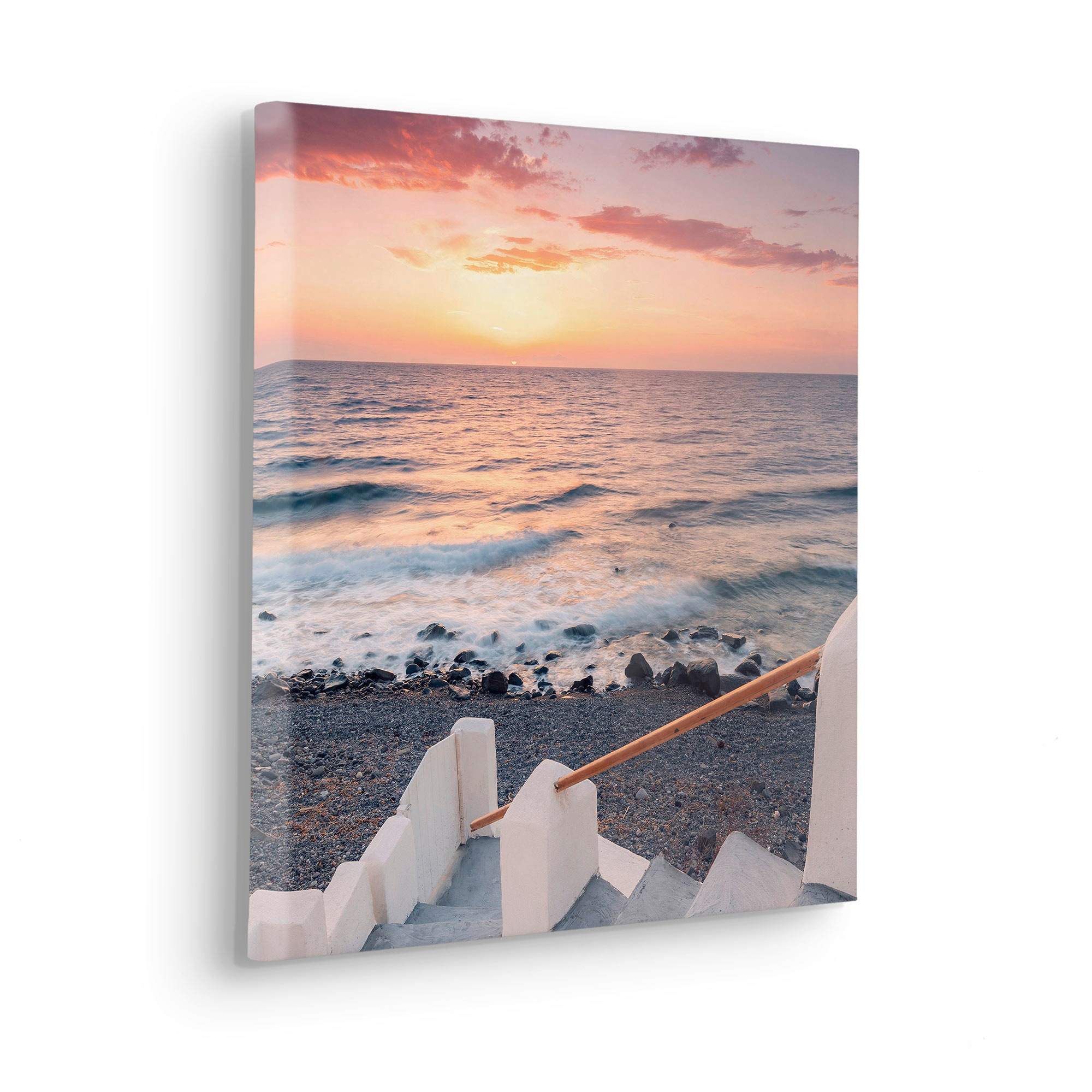 Komar Leinwandbild »Keilrahmenbild - Greece Gateway - Grösse 40 x 40 cm«, Baum-Blätter-Natur-Berge-Blumen-Foto-Jahreszeiten-Landschaft-Meer-Strand-Palmen, (Packung, 1 St.), Deutsches Qualitätsvlies (155 g/m²)