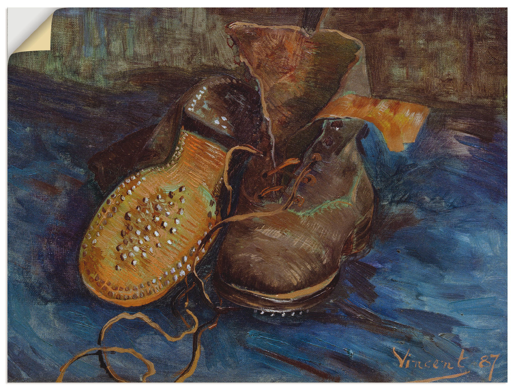 Artland Wandbild »Ein Paar Stiefel 1887«, Mode, (1 St.), als Leinwandbild, Wandaufkleber oder Poster in versch. Grössen