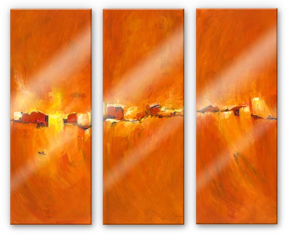 Wall-Art Mehrteilige Bilder »Herbst Sonne (3-teilig)«, (Set, 3 St.)