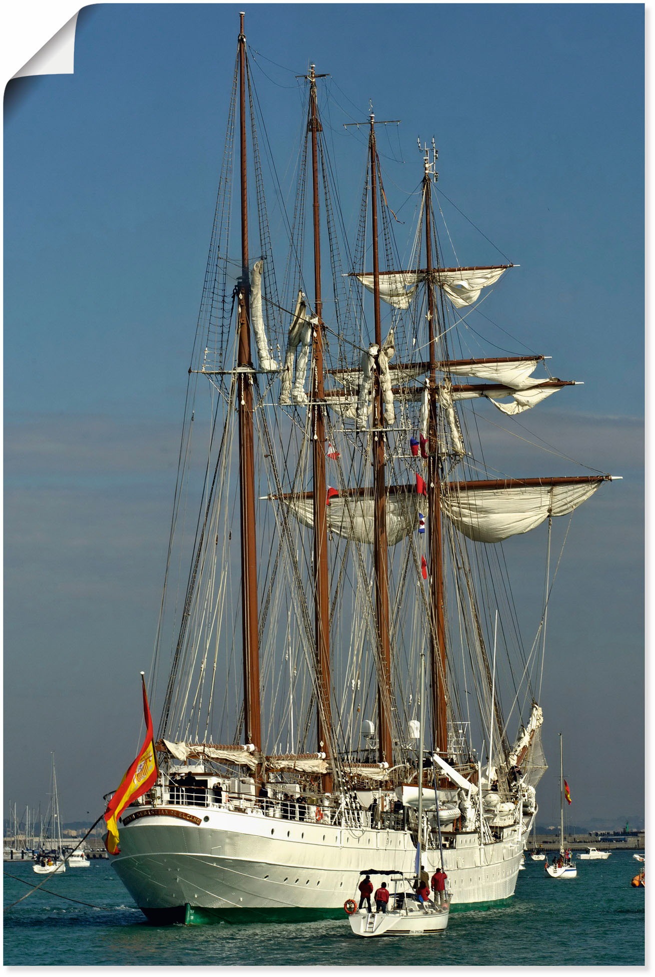 Artland Wandbild »Segelschiff Juan Sebastian de Elcano«, (1 Stück), in vielen Grössen & Produktarten - Alubild / Outdoorbild für den Aussenbereich, Leinwandbild, Poster, Wandaufkleber / Wandtattoo auch für Badezimmer geeignet