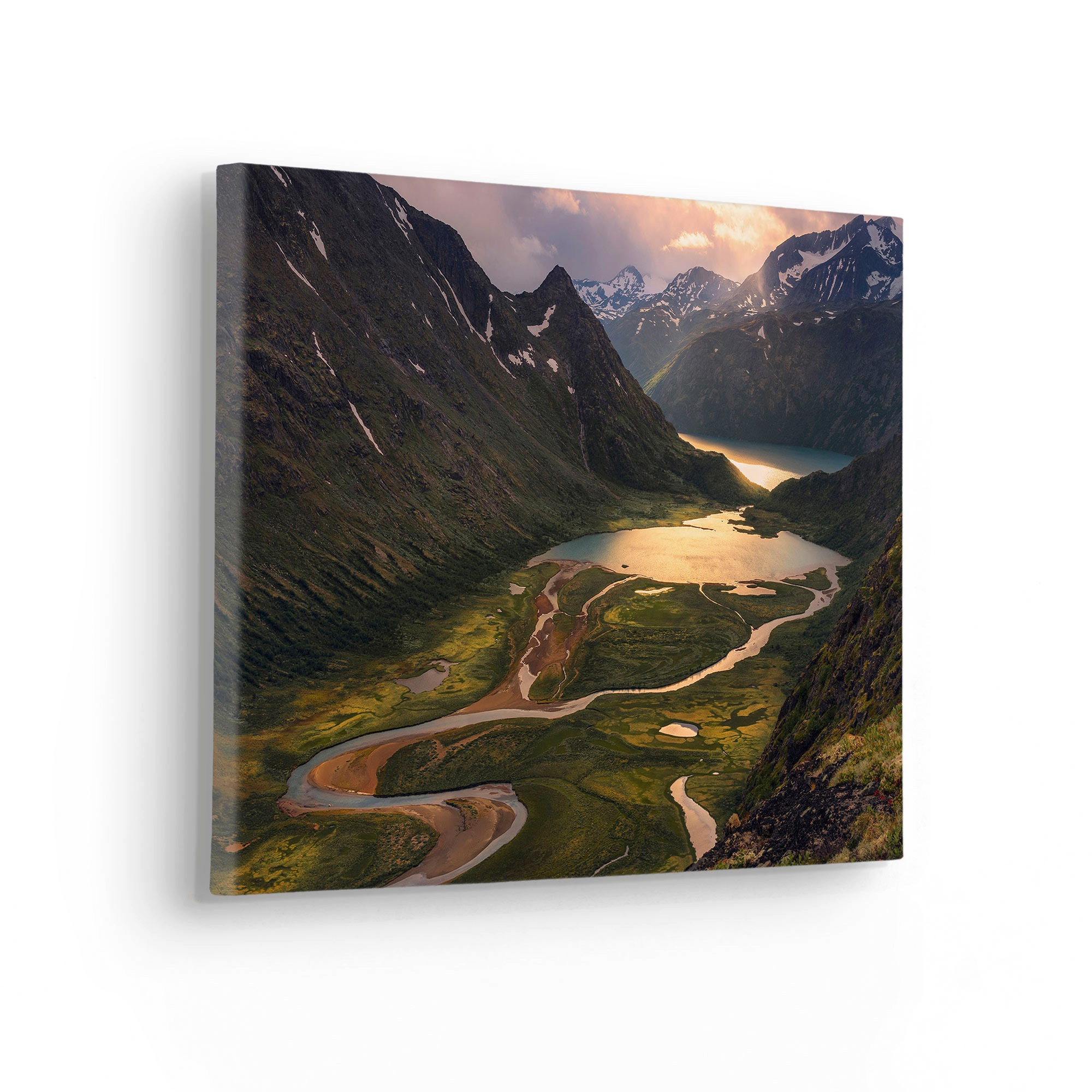 Komar Leinwandbild »Keilrahmenbild - Northern Light - Grösse 40 x 30 cm«, Baum-Blätter-Natur-Berge-Blumen-Foto-Jahreszeiten-Landschaft-Meer-Strand-Palmen, (Packung, 1 St.), Deutsches Qualitätsvlies (155 g/m²)