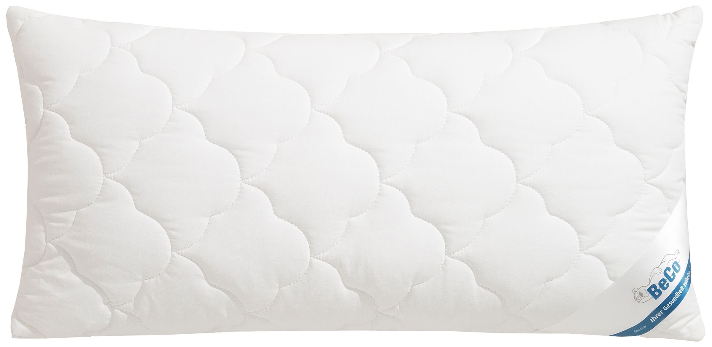 Beco Kopfkissen »EcoWell«, Füllung: Polyester, Bezug: Bio-Baumwolle oder nachhaltiger Microfaser-Feinbatist samtweich, (1 St.), Kissen in den Grössen 40x80 cm und 80x80 cm erhältlich!