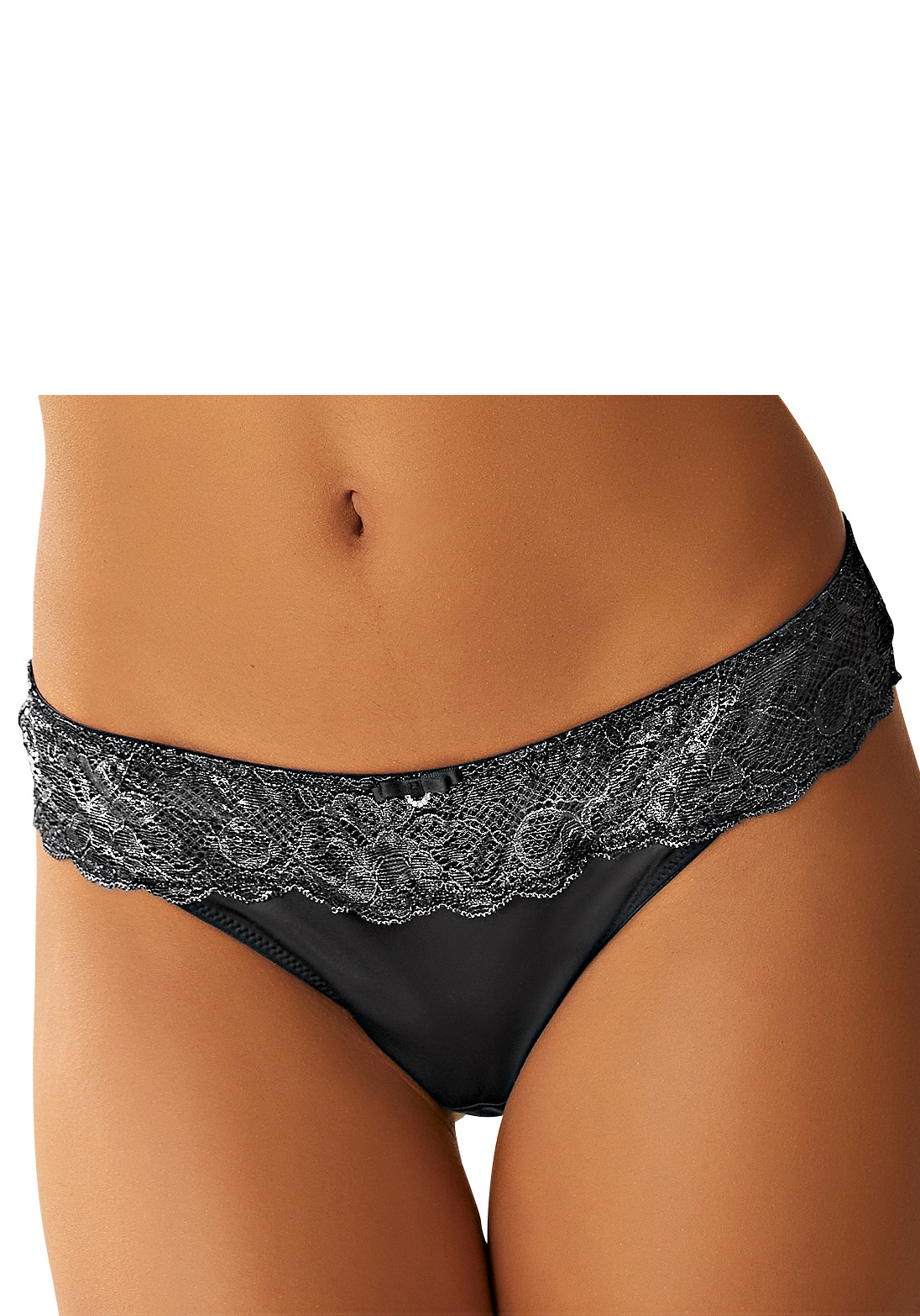 LASCANA Tanga »VICTORIA SWAROVSKI X LASCANA LIMITED COLLECTION«, mit edler Spitze und Glitzergarn