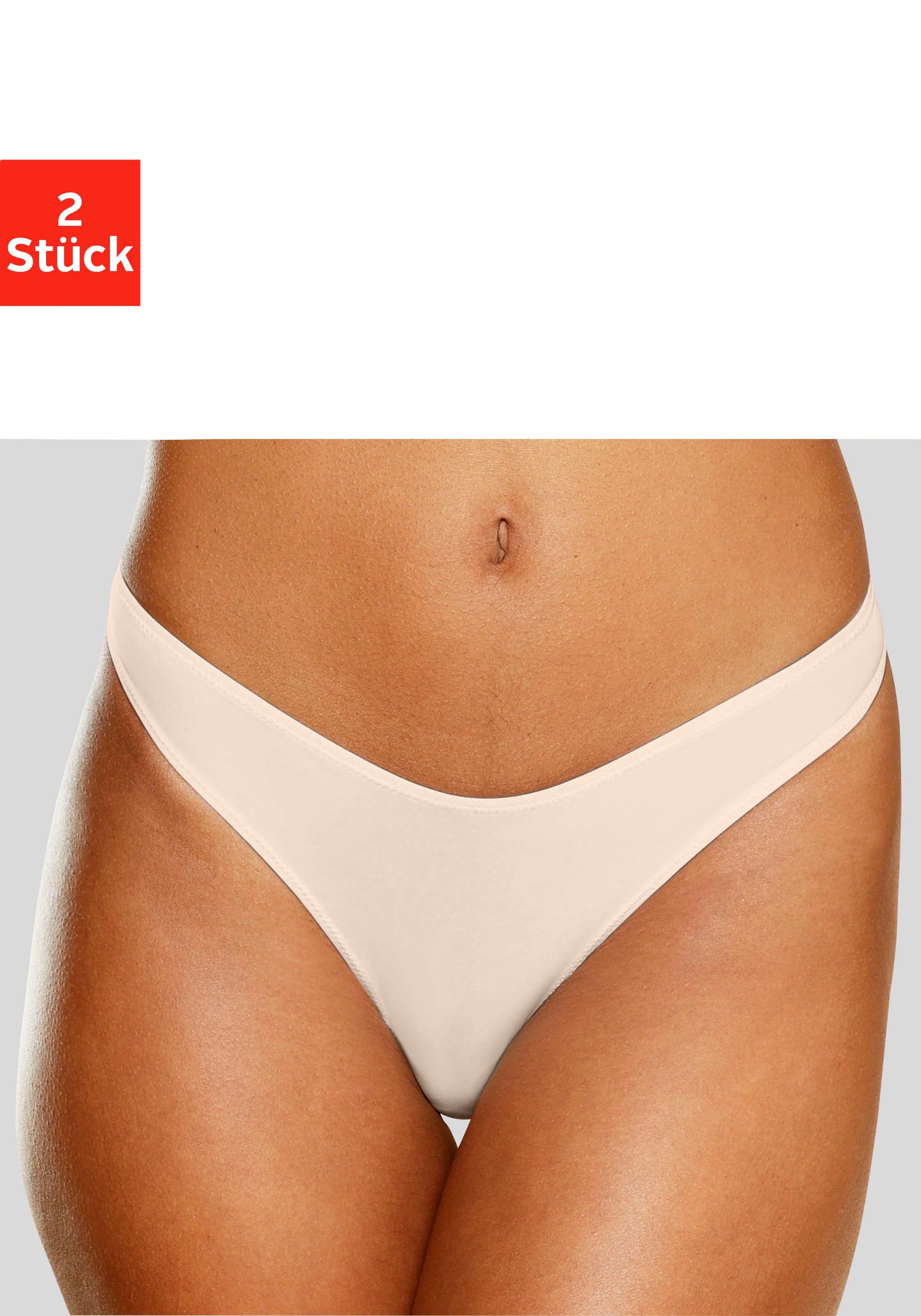 LASCANA String, (2 St.), in modischer V-Schnittform