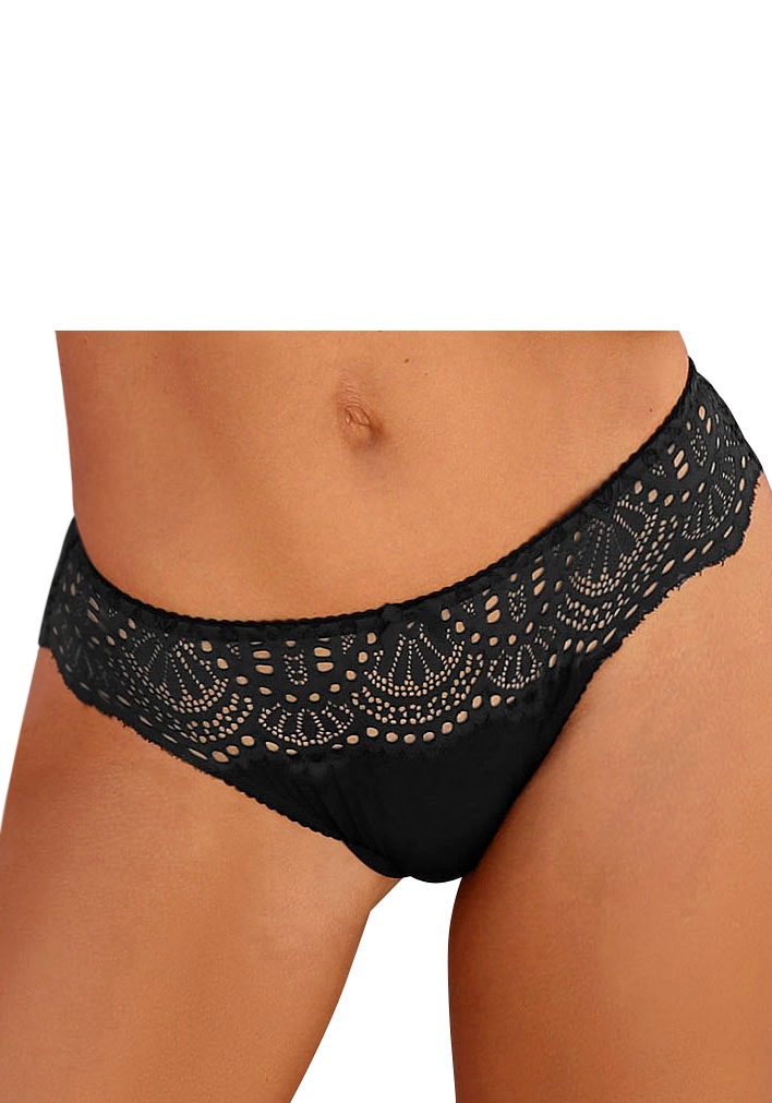 LASCANA String »Aurora«, mit romantischem Spitzenbündchen