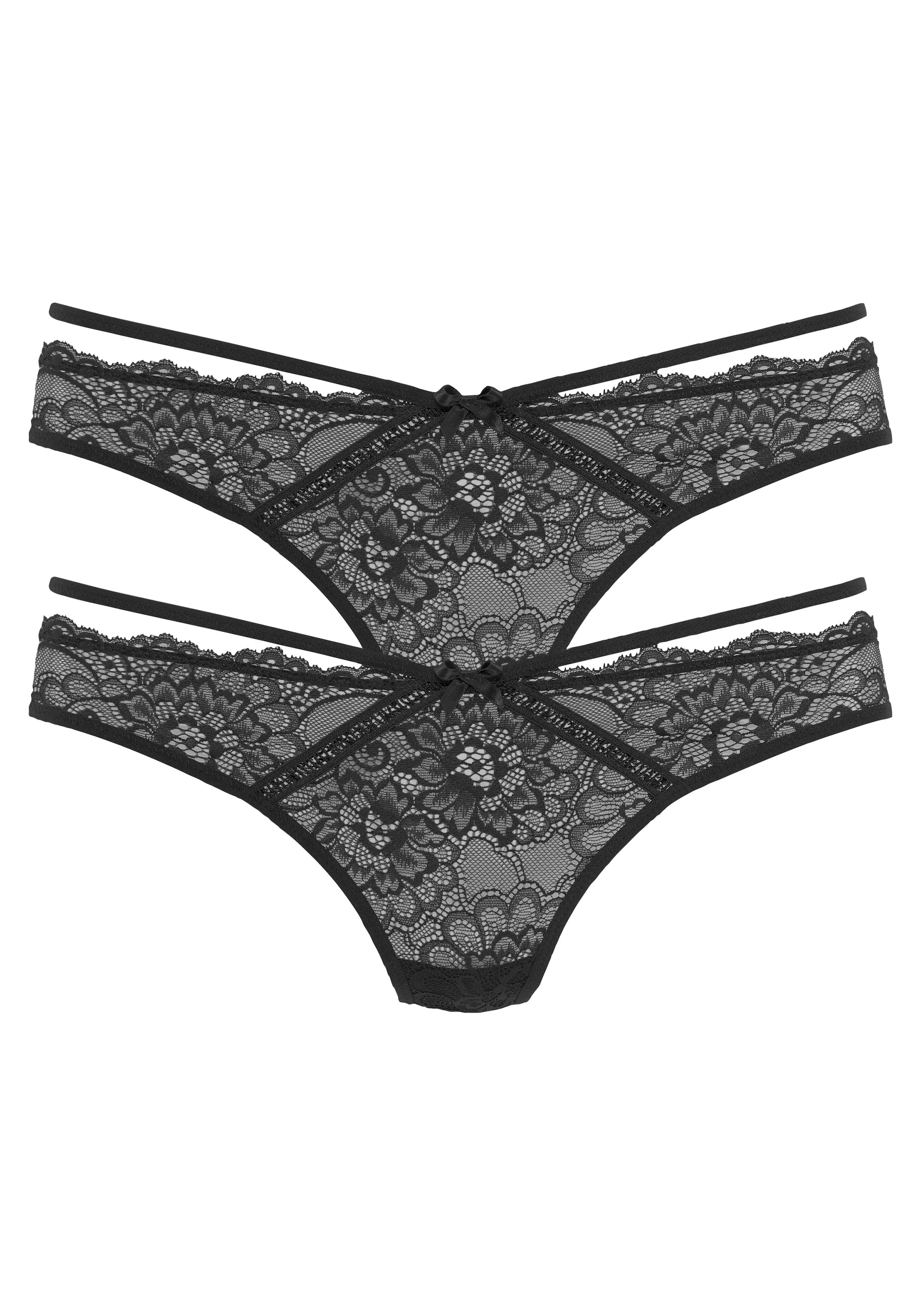 Nuance String, (Set, 2 St.), mit nachhaltiger Spitze (anteilig, Polyamid)