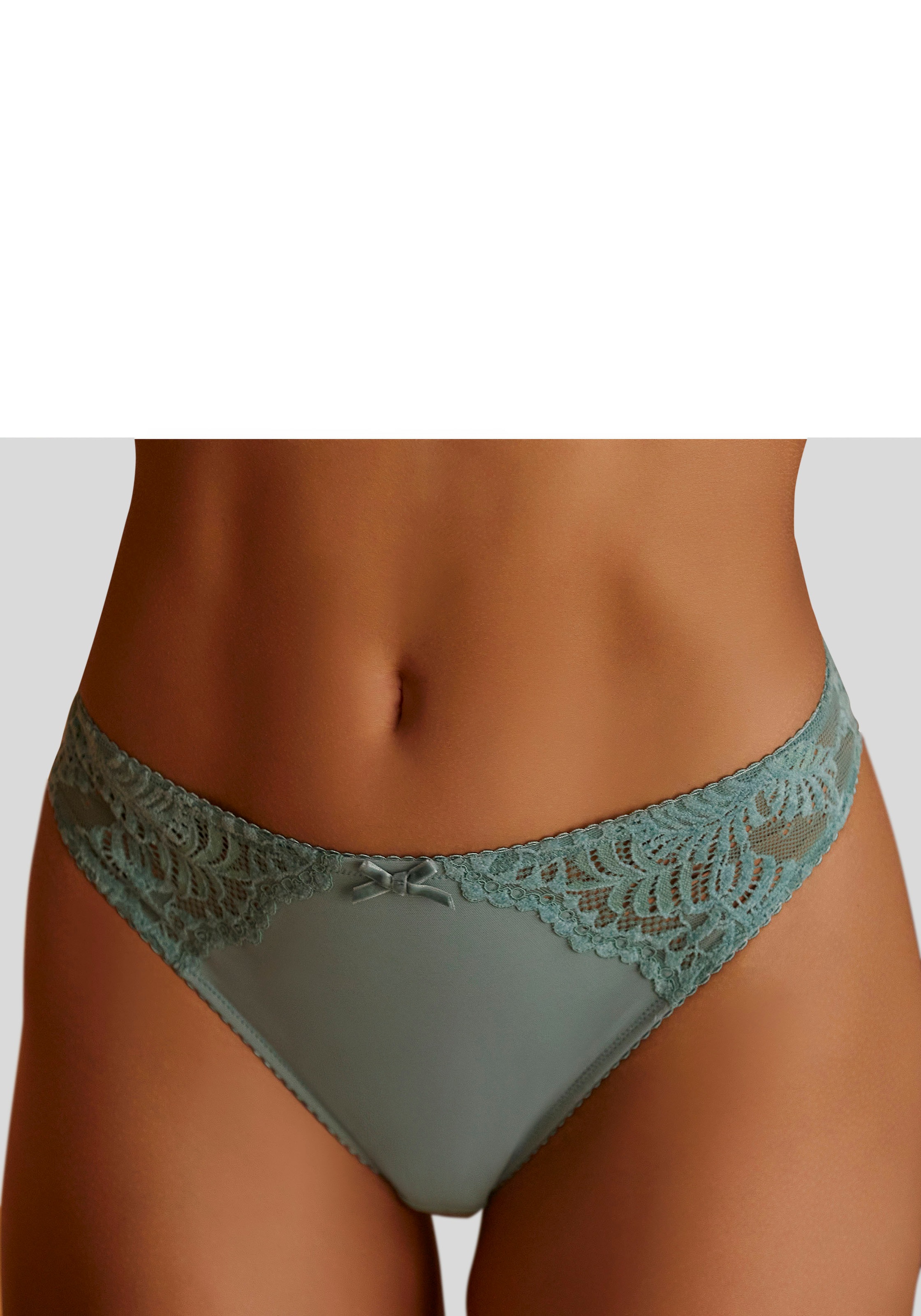 LASCANA Tanga, aus feiner, floraler Spitze