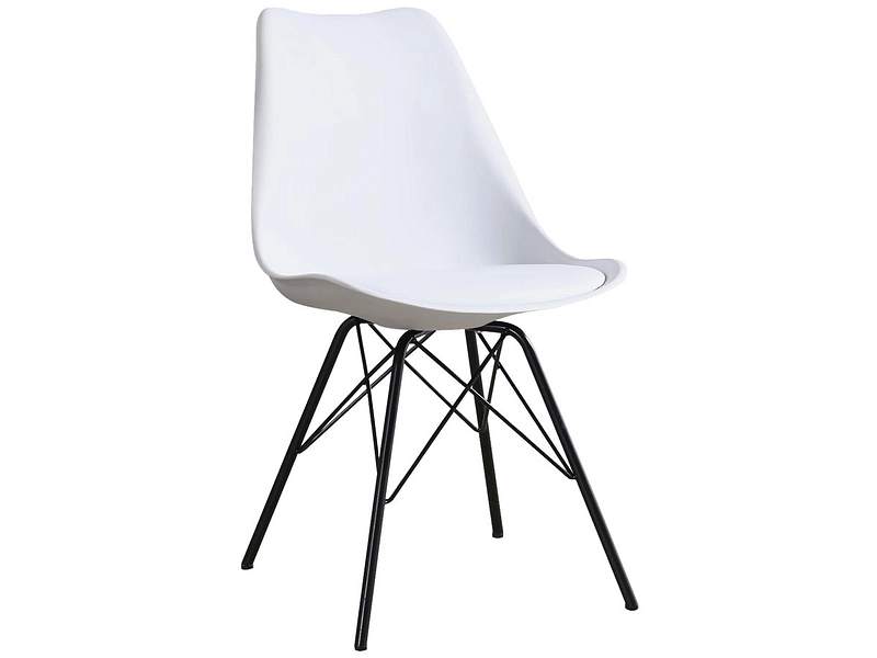 Stuhl ERIS II Synthetisches Leder weiss