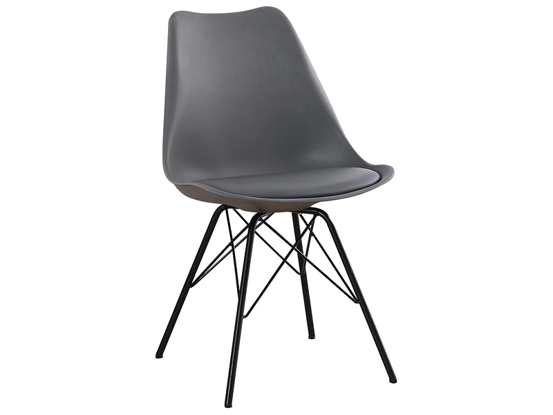 Stuhl ERIS II Synthetisches Leder grau