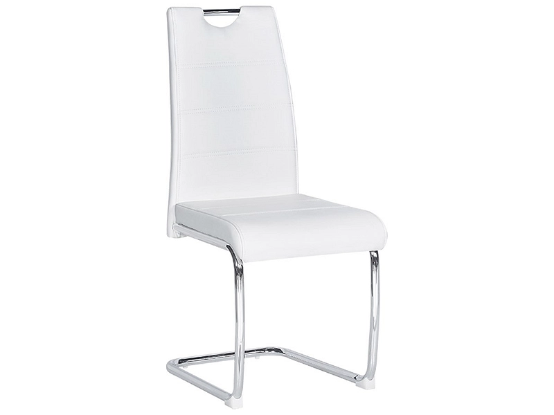 Stuhl FLORI Synthetisches Leder weiss