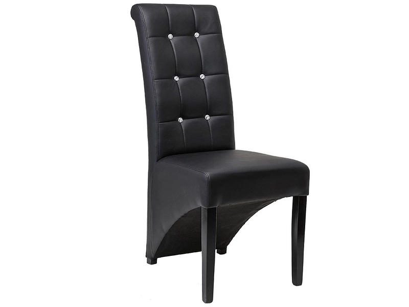 Stuhl MELOR Synthetisches Leder schwarz