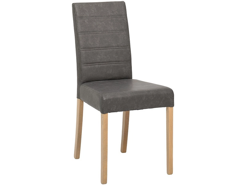 Stuhl NEW PORTLAND Synthetisches Leder anthrazit