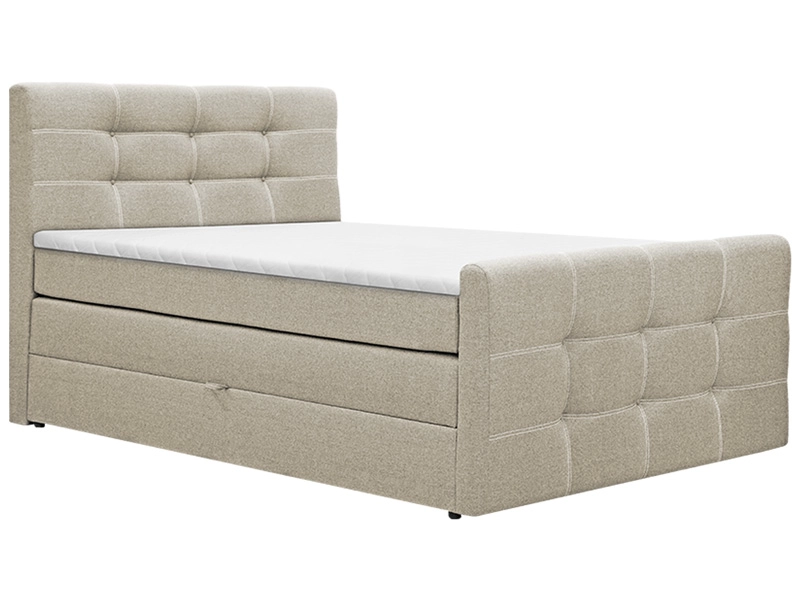 Boxspringbett BLING II beige 160x200cm halbfest
