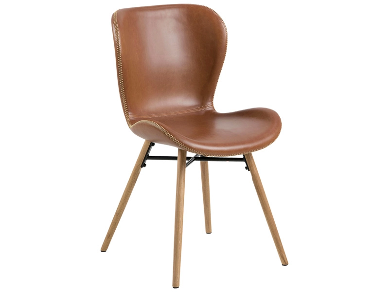 Stuhl BATILDA Synthetisches Leder eiche