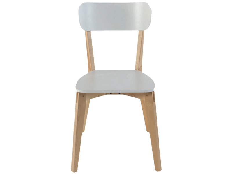 Stuhl RAVEN Holz weiss