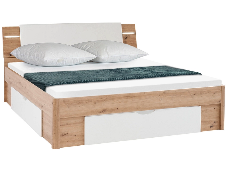 Bett FLORA 160x200cm dekor eiche