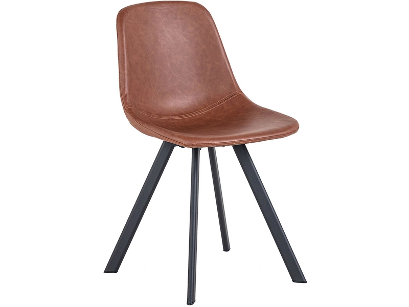 Stuhl JULIA Synthetisches Leder braun