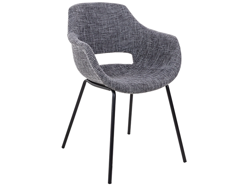 Stuhl JOSETTE Stoff schwarz