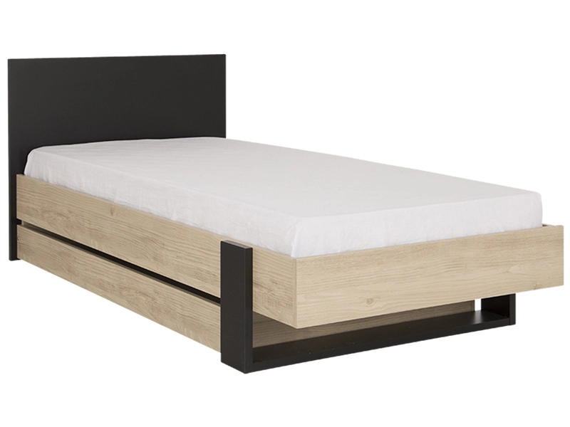 Bett DUPLEX 90x200cm schwarz